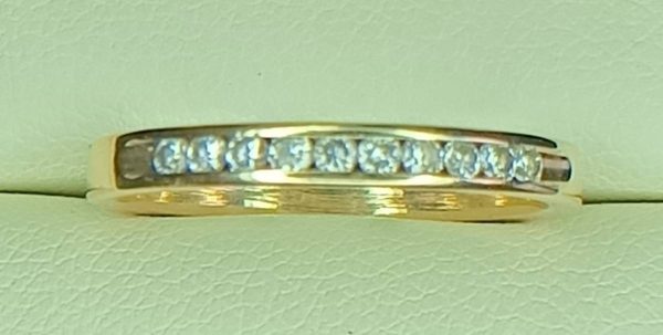 Women's 0.25 ct. Natural Round Diamonds Wedding Band In 14K Yellow Gold