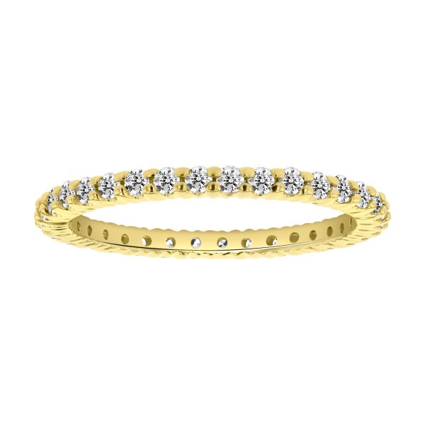 Women's 0.50 ct. Natural Round Diamonds All Around Eternity Band in 14K Yellow Gold