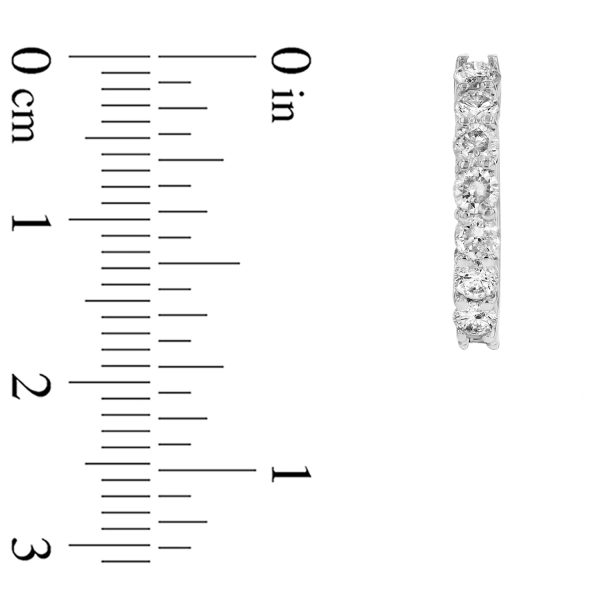Women's 1.00 ct. Natural Diamonds Hoop Earrings in 14k White Gold - Image 2