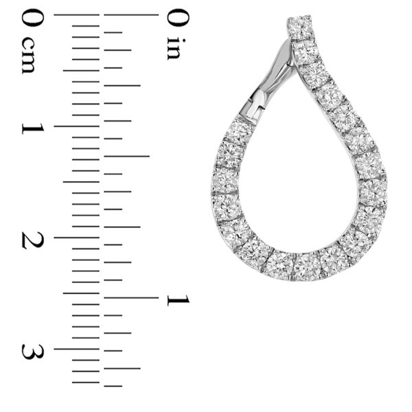 Women's 1.78 ct. Natural Round Diamonds Fashion Earrings in 18K White Gold - Image 2