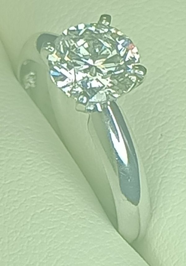 GIA 1.01 ct. Natural Round Diamond Solitaire Ring in 14k White Gold - Image 3
