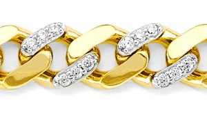 Men's 20" 6.5 mm Miami Cuban Link Necklace with Lab Diamonds in 14K Yellow Gold