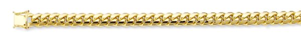 Men's 26" 9.1 mm Miami Cuban Chain in 14K Yellow Gold - Image 2