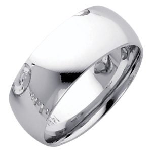 8.0 mm Comfort Fit Wedding Band in 14K White Gold