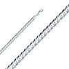 24" 6.9 mm Miami Cuban Concave Necklace in 14K White Gold