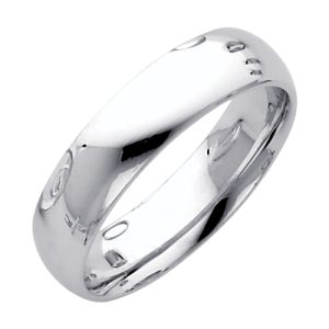 5.0 mm Comfort Fit Wedding Band in 14K White Gold