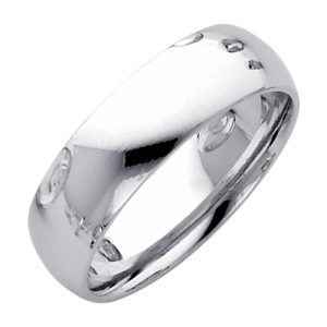 6.0 mm Comfort Fit Wedding Band in 14K White Gold