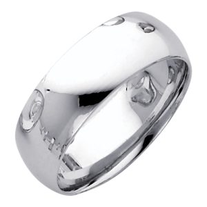 7.0 mm Comfort Fit Wedding Band in 14K White Gold