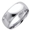 8.0 mm Milgrain Comfort Fit Wedding Band in 14K White Gold