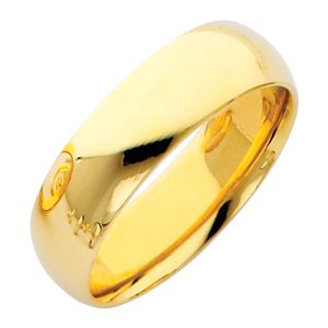 6.0 mm Comfort Fit Wedding Band in 14K Yellow Gold