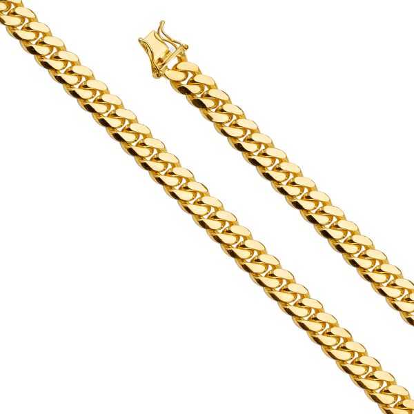 Men's 8.5" 8.3 mm Miami Cuban Link Bracelet in 14K Yellow Gold - Image 2