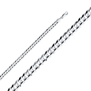20" 5.9 mm Cuban Concave Chain in 14K White Gold