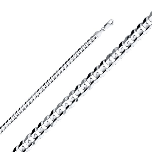 20" 5.9 mm Cuban Concave Chain in 14K White Gold