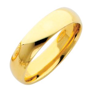 5.0 mm Comfort Fit Wedding Band in 14K Yellow Gold