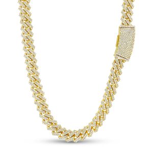 Men's 22" 18.95 ct. Natural Diamonds Miami Cuban Necklace in 14K Yellow Gold