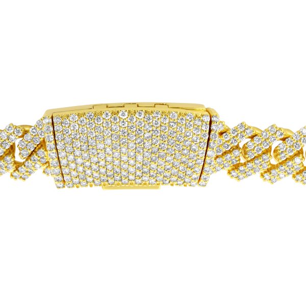 Men's 22" 18.95 ct. Natural Diamonds Miami Cuban Necklace in 14K Yellow Gold - Image 3