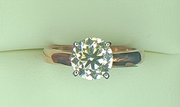 2.00 ct. Natural Round Diamond Solitaire Ring in 10K Rose Gold - Image 2