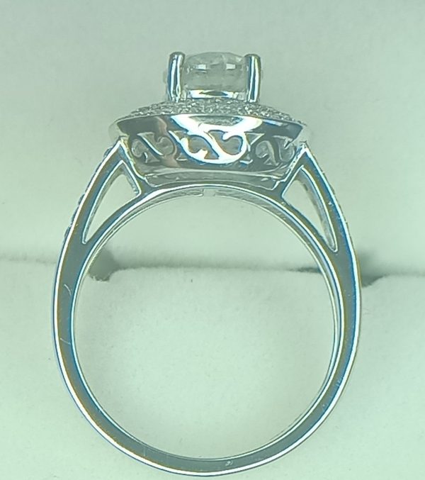 Women's 2.20 ct. Natural Round Diamonds Halo Ring in 14k White Gold - Image 4