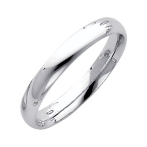3.0 mm Comfort Fit Wedding Band in 14K White Gold