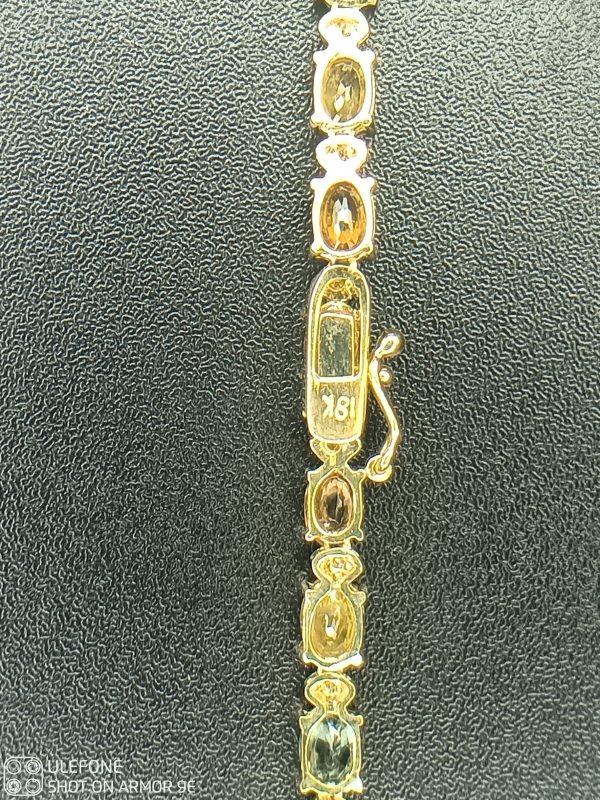 Women's 41.50 ct. Natural Ceylon Sapphires & Diamonds Necklace in 18K Yellow Gold - Image 5