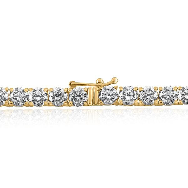 Men's 24" 43.50 ct. Natural Round Diamonds Necklace in 14K Yellow Gold - Image 2