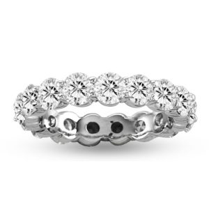 Women's 6.00 ct. All Around Natural Round Diamonds Eternity Band 14K White Gold
