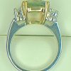 GIA 6.06 ct. Alexandrite & Half Moon Diamonds Ring in 18K White & 14K Yellow Gold - Image 5