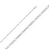 18" 2.7 mm Figaro 3+1 Concave Chain in 14K White Gold