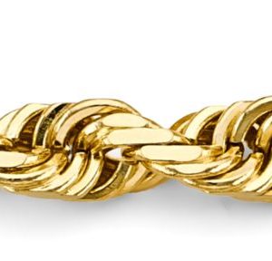 26" 7.8 mm Solid Rope Chain in 14K Yellow Gold