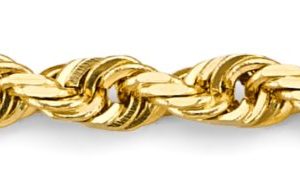 26" Solid Rope 5.6 mm Chain in 14K Yellow Gold