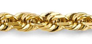 22" 4.7 mm Hollow Rope Chain in 14K Yellow Gold