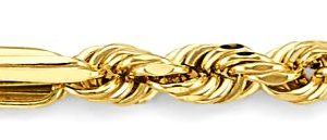 22" 4.0 mm Hollow Figaro Rope Chain in 14K Yellow Gold