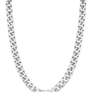 Men's 18" 4.0 mm Miami Cuban Link Necklace in 14K White Gold