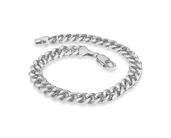 Men's 7.5" 4.0 mm Miami Cuban Link Bracelet in 14K White Gold