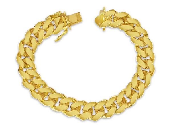 Men's 9.0" 16.0 mm Cuban Link Bracelet in 14K Yellow Gold