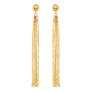 Multi Dangle Earrings in 14k Yellow Gold