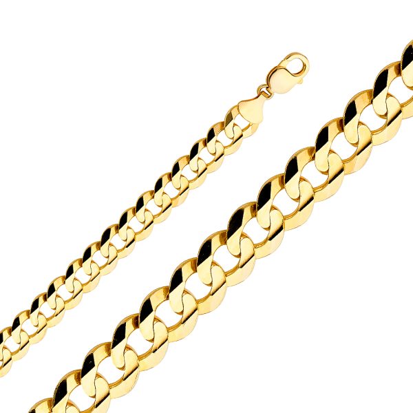 Men's 24" 10.0 mm Miami Cuban Link Necklace in 14K Yellow Gold - Image 2