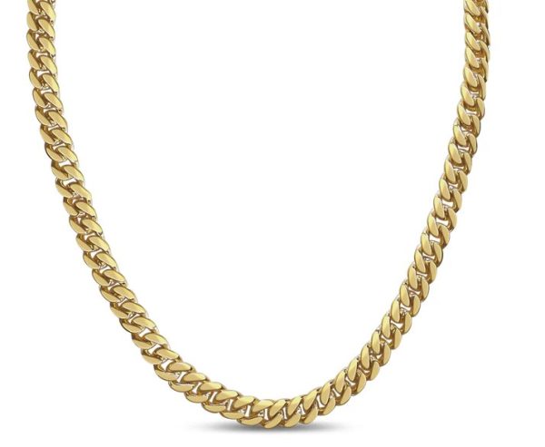 Men's 22" 8.0 mm Miami Cuban Link Necklace in 14K Yellow Gold