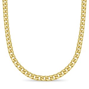 Men's 28" 13.5 mm Miami Cuban Link Necklace with Lab Diamonds Lock in 14K yellow Gold