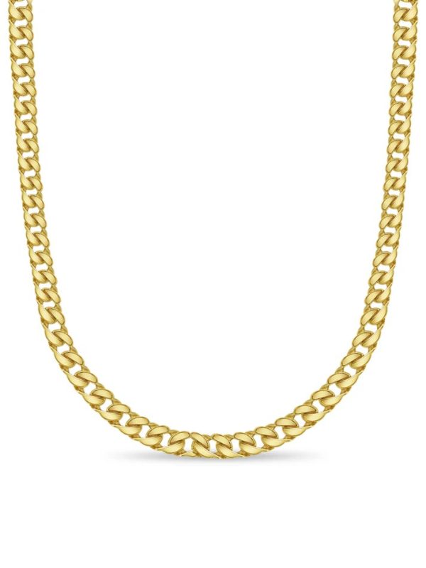 Men's 28" 13.5 mm Miami Cuban Link Necklace with Lab Diamonds Lock in 14K yellow Gold